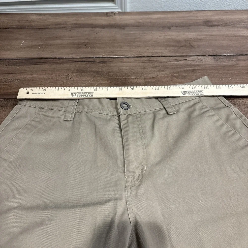 Volcom Vmonty Shorts Mens 31 Khaki Stretch Skateboard 10